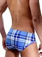Мужские брифы в бело-голубую клетку Oboy Scotland 6320c52